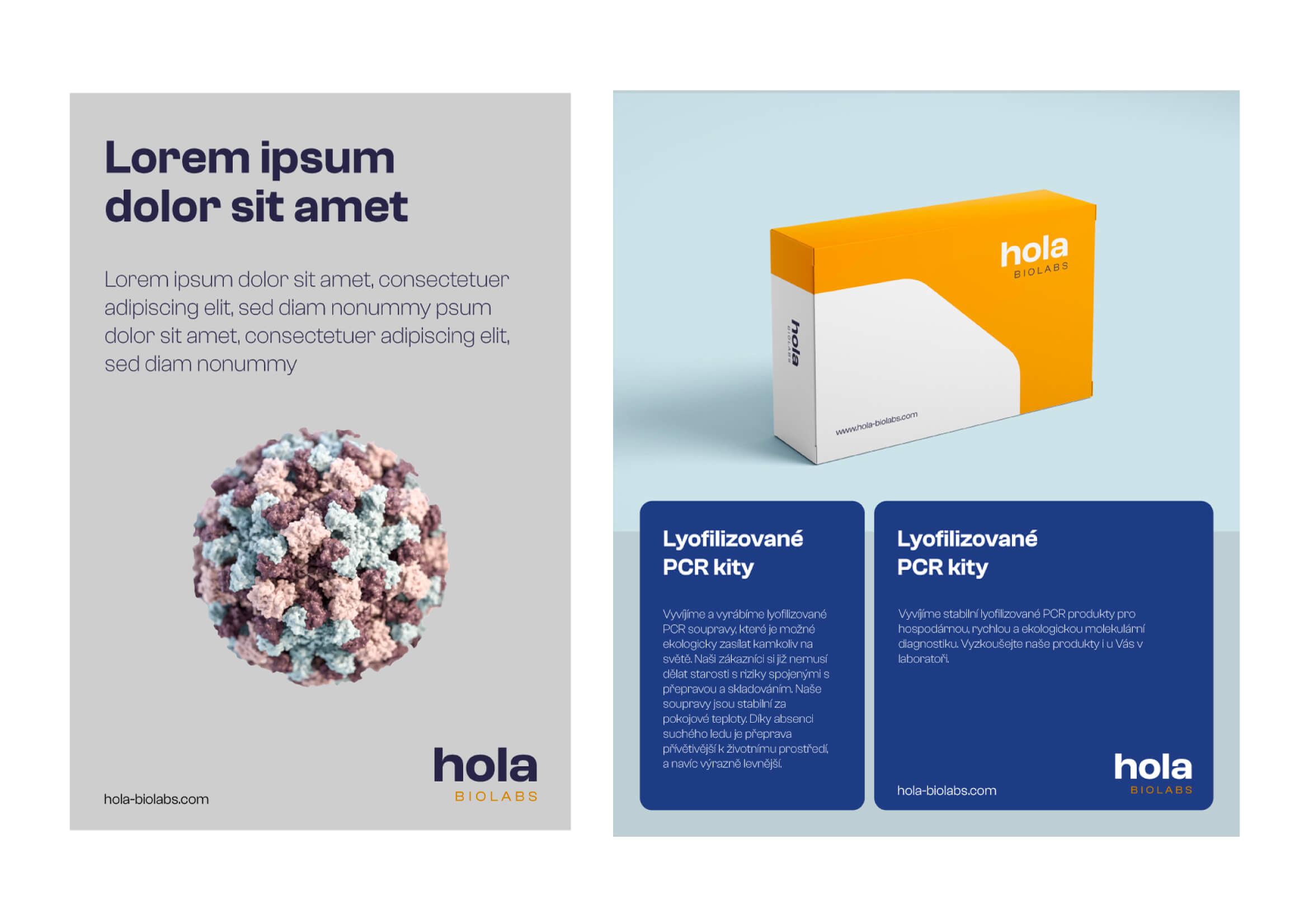 Koncepto, marketing a design, Hola Biolabs