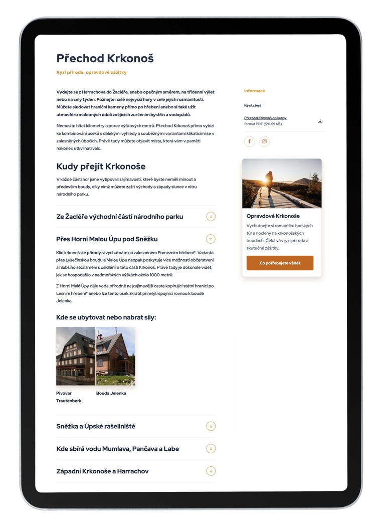 Koncepto, marketing a design, Opravdové Krkonoše