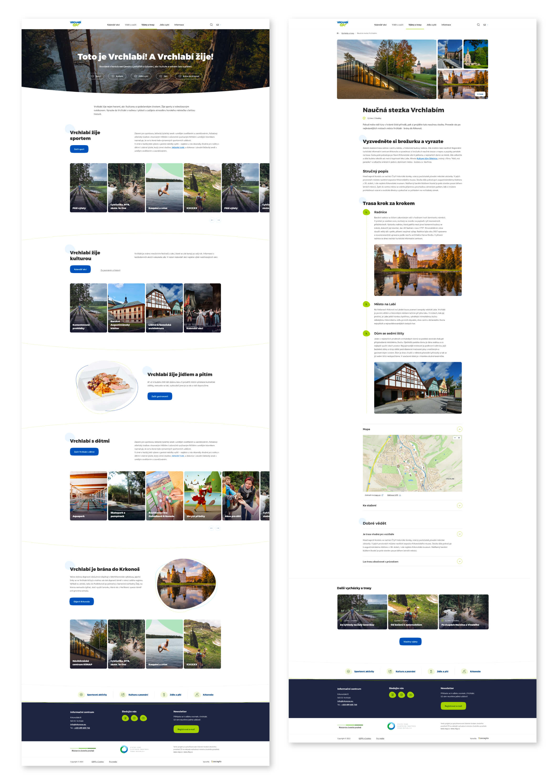 Koncepto, marketing a design, Turistický portál Vrchlabí