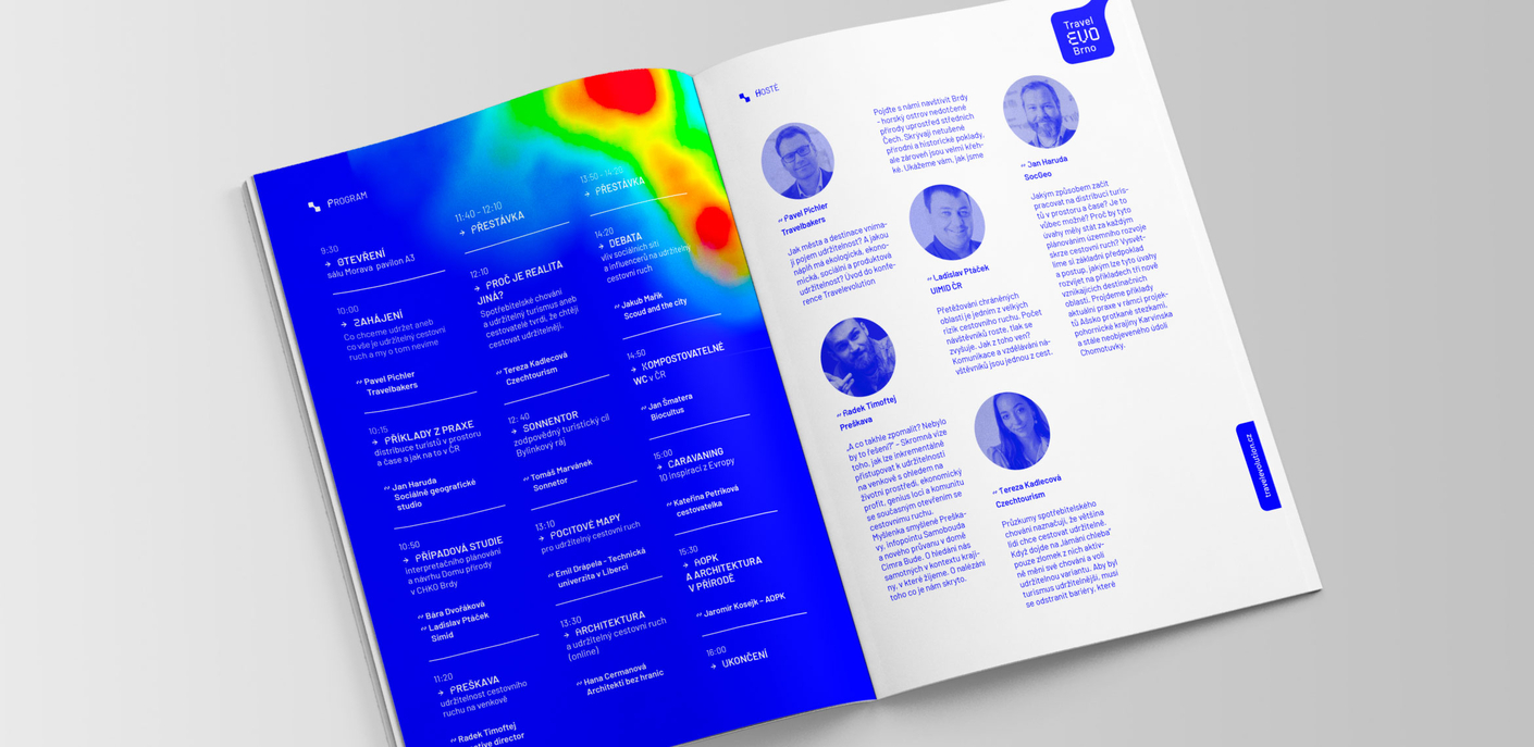 neKonference TravelEVOlution vizuální identita Koncepto